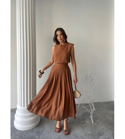 Yeni Sezon Etek Bluz Takim Keten Kumaş  - Evelyn (20250518_121230)