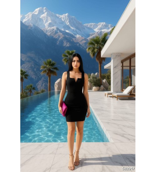 Scuba Krep Elbise - Raquel (582917)