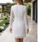 Udaya Mini Güpürlü Beyaz Abiye Elbise 0058