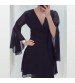 Lareina İspanyol Kol Tül Detay Mini Mezuniyet Elbise 0207