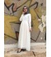Ahsen Kuyruklu Güpürlü Beyaz Abiye 0188