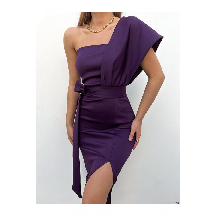 Zeny Scuba Kumaş Abiye Elbise 0208