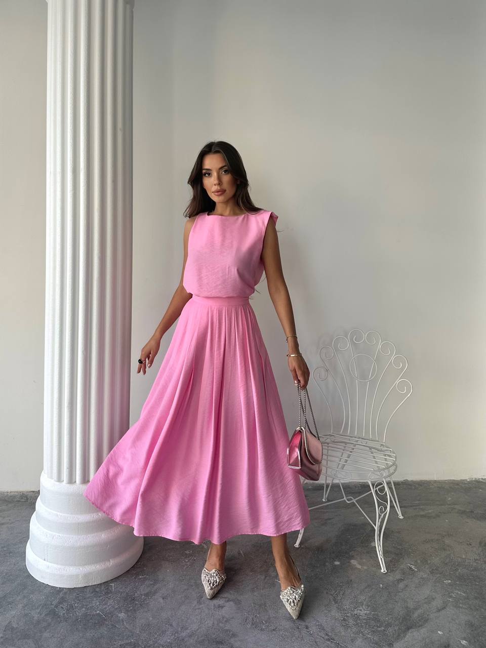 Yeni Sezon Etek Bluz Takim Keten Kumaş  - Beatriz (20250518_121147)