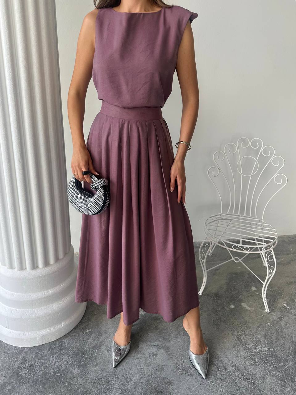 Yeni Sezon Etek Bluz Takim Keten Kumaş - Maysa (20250518_121311)