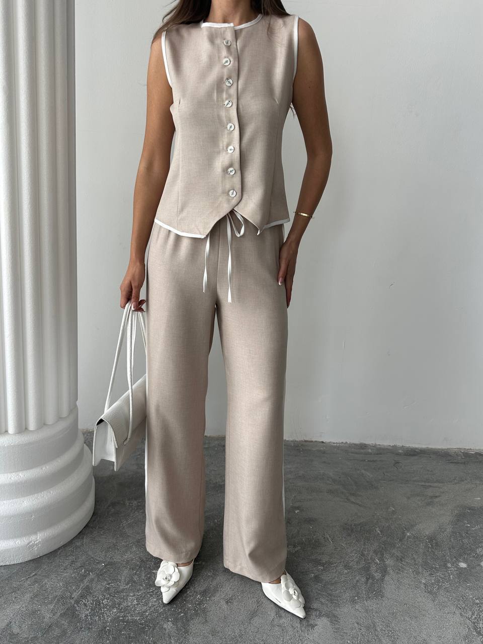 9702 Yeni Sezon Tifany Keten Pantolon- Yelek Takim Ssm - Ana Clara (20250525_114602)