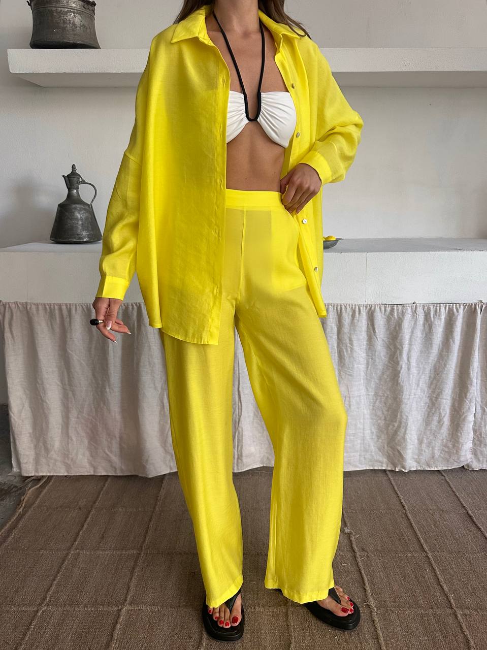 Yeni Sezon Gömlek - Pantolon Takim Kendinden Krush Modal Tak - Ana Cecília (20250525_120030)