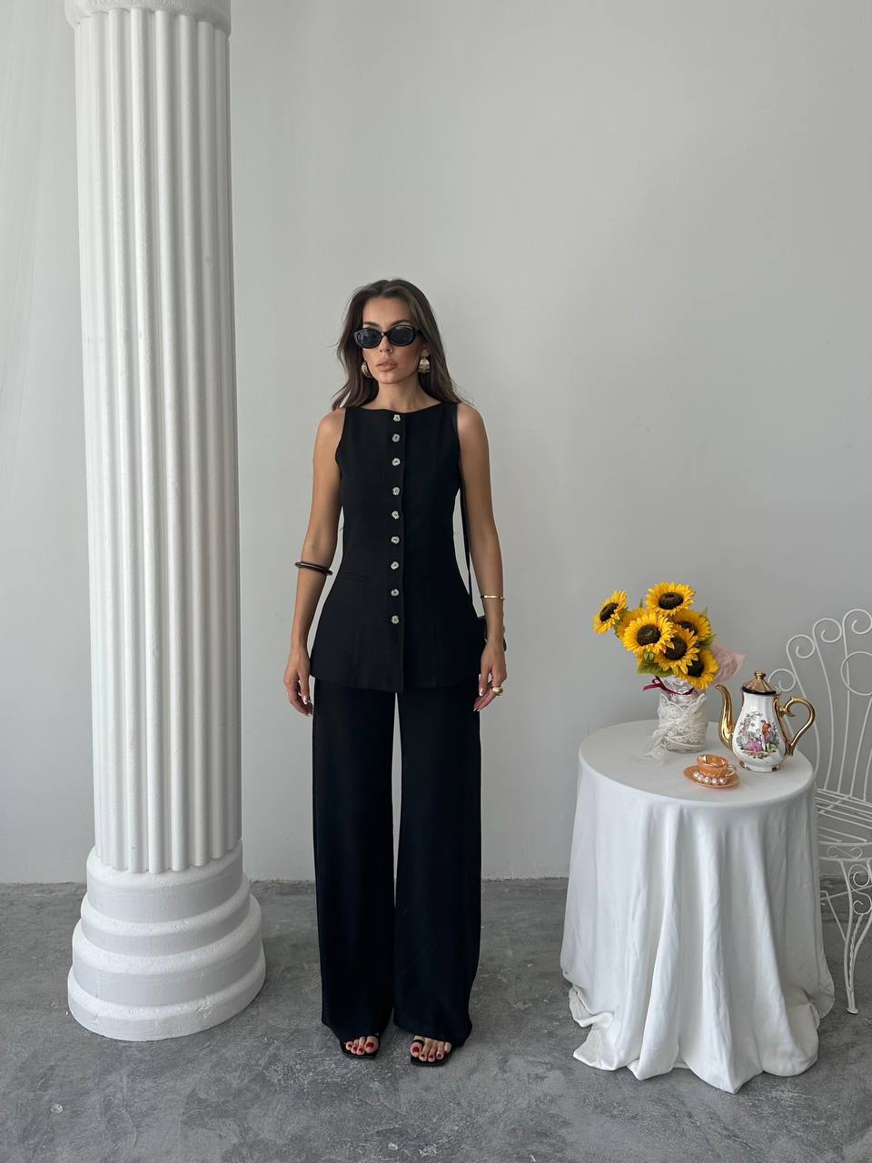 9701 Yeni Sezon Keten Kumaş Yelek Pantolon Takim Ssmml - Isadora (20250525_121043)