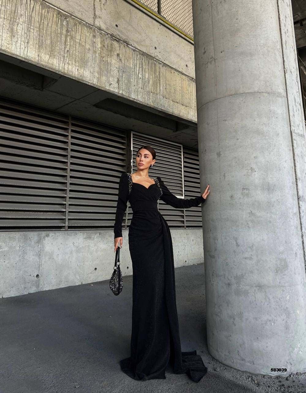 Simli Krep Elbise - Melissa (583039)