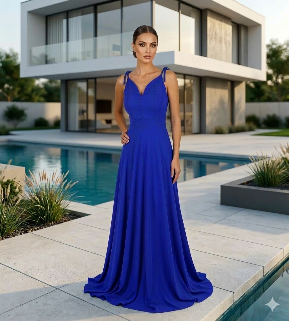 Tierra Askılı Maksi Abiye-SAKS 0068