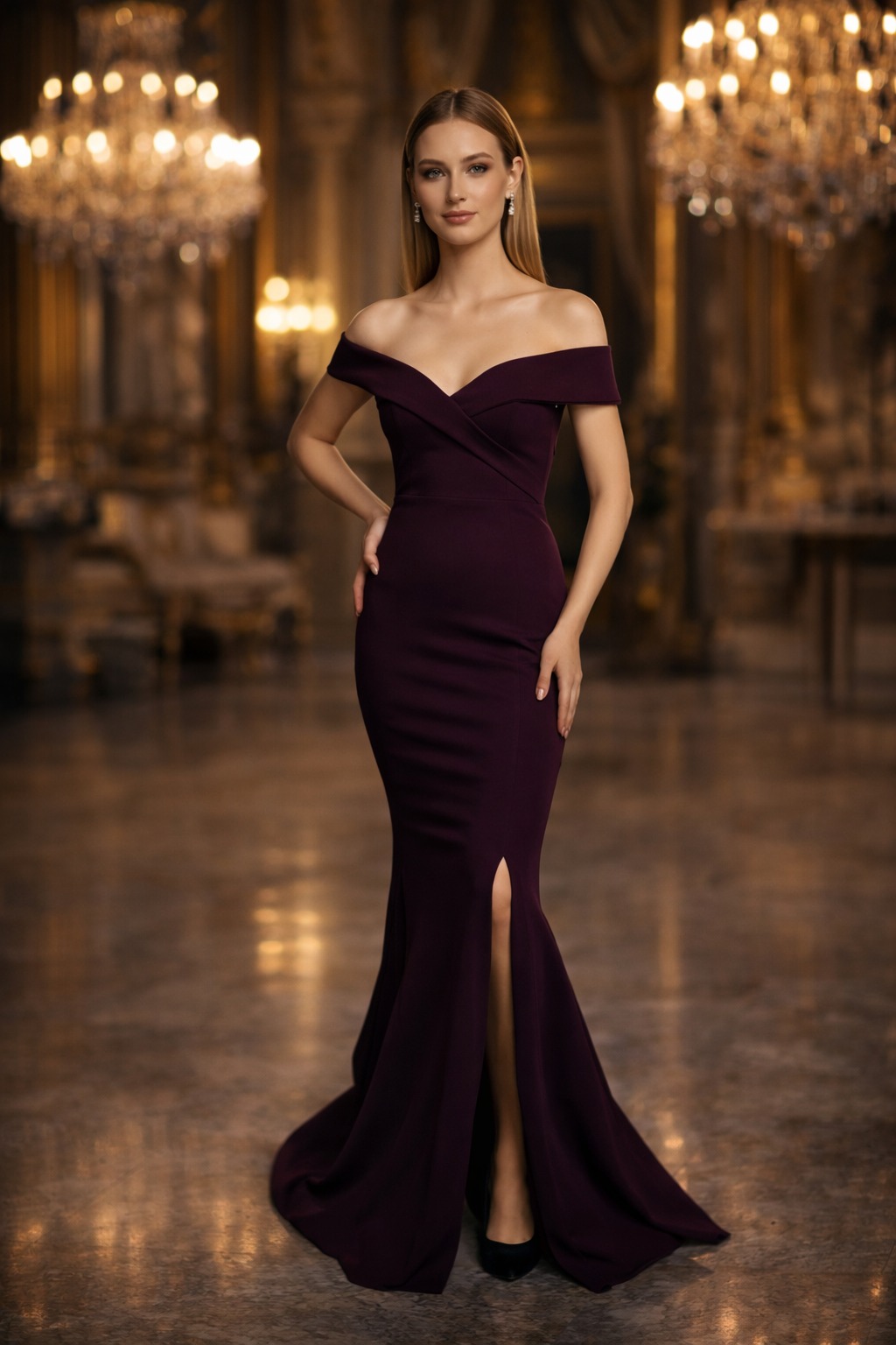 Lachlan Kayık Yaka Abiye Elbise 0072