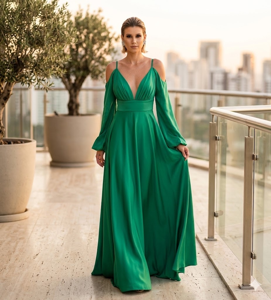 Felisa Omuz Detay Askılı Abiye 0059