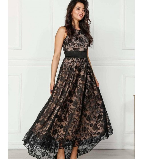 Dolores Uzun Güpürlü Kuyruklu Abiye 0173