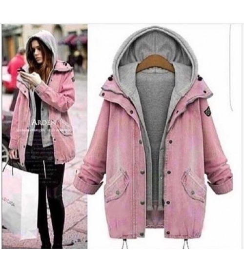 Yelekli Boyfriend Kot Ceket Pudra 0185