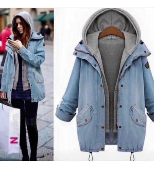 Yelekli Boyfriend Kot Ceket Haki 0185